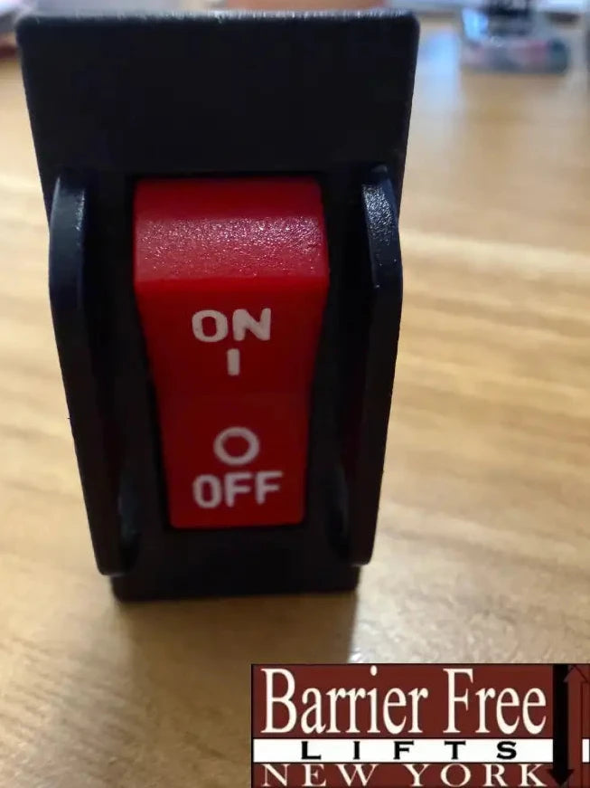 Bruno Elan & Bruno Elite On/Off Switch (red rocker switch) Stairlift