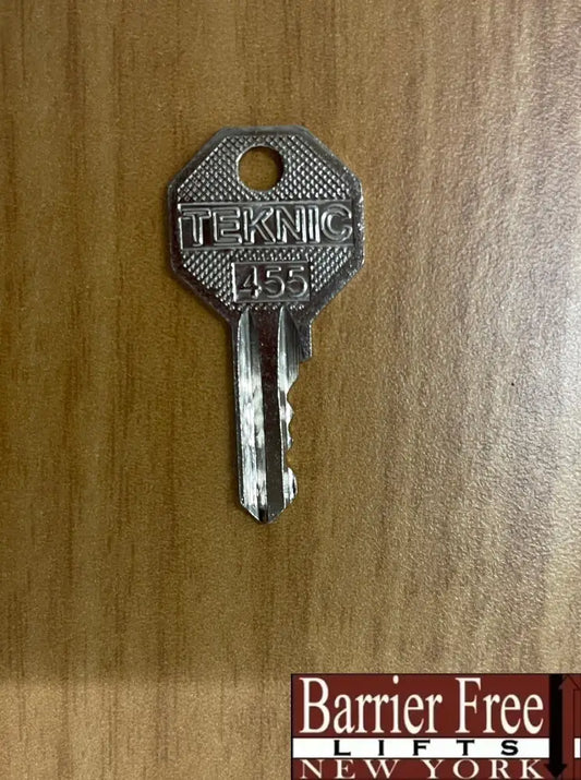 Bruno Emergency Lowering Key #455 (2) Parts